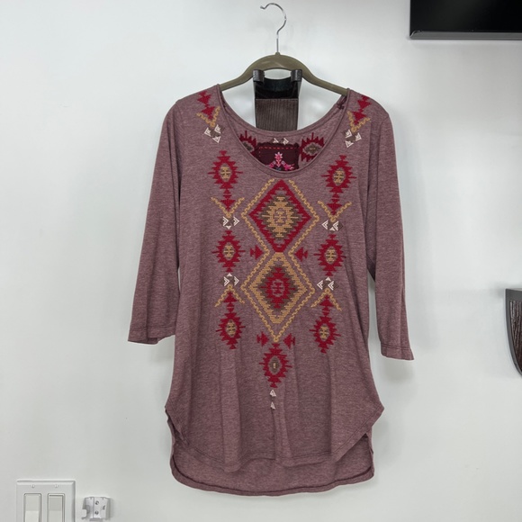 Johnny Was Tops - JW Los Angeles Embroidered Top
